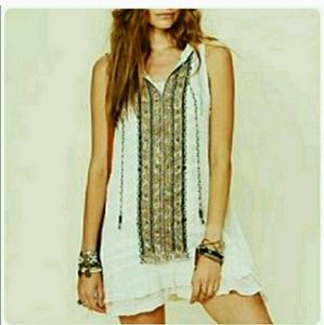 Free People pullover hooded knit tunic